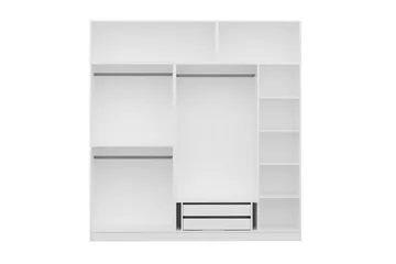 Fruitland Garderob 225 cm - Vit - Förvaring - Klädförvaring - Garderob & garderobssystem