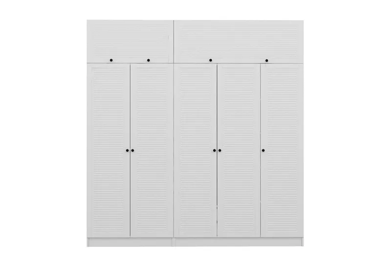 Fruitland Garderob 225 cm - Vit - Förvaring - Klädförvaring - Garderob & garderobssystem