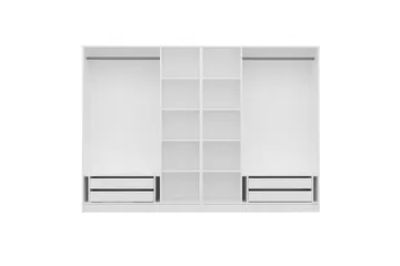 Fruitland Garderob 225 cm - Vit - Förvaring - Klädförvaring - Garderob & garderobssystem