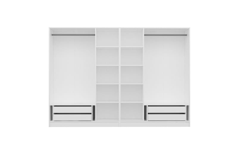 Fruitland Garderob 225 cm - Vit - Förvaring - Klädförvaring - Garderob & garderobssystem