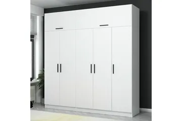 Fruitland Garderob 225 cm - Vit - Förvaring - Klädförvaring - Garderob & garderobssystem