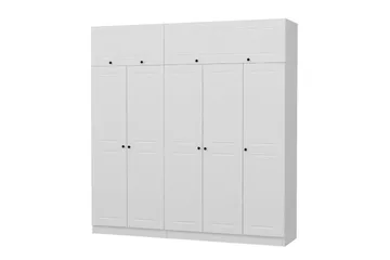 Fruitland Garderob 225 cm - Vit - Förvaring - Klädförvaring - Garderob & garderobssystem