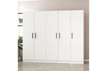 Fruitland Garderob 225 cm - Vit - Förvaring - Klädförvaring - Garderob & garderobssystem