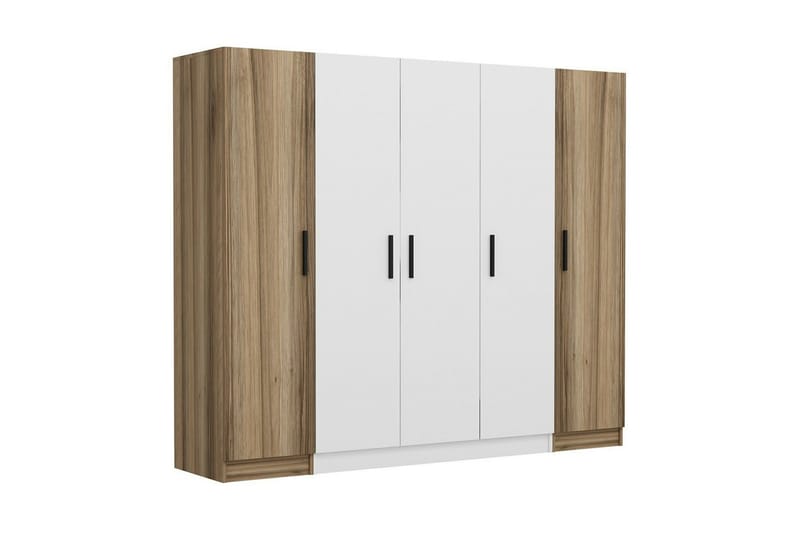 Fruitland Garderob 225 cm - Vit/Brun - Förvaring - Klädförvaring - Garderob & garderobssystem