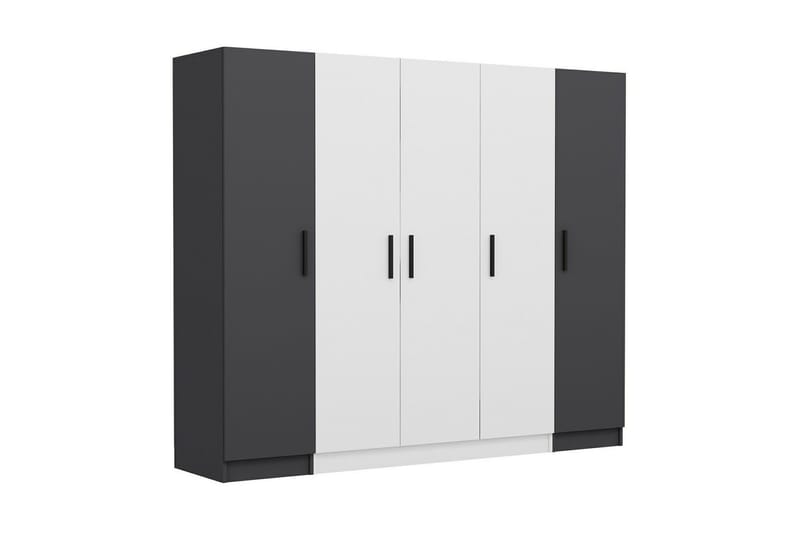 Fruitland Garderob 225 cm - Vit/Grå - Förvaring - Klädförvaring - Garderob & garderobssystem