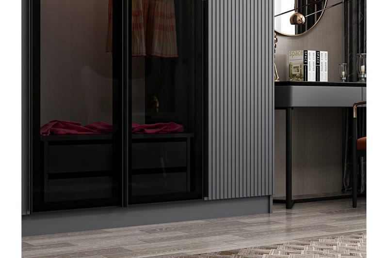 Fruitland Garderob 270 cm - Antracit - Förvaring - Klädförvaring - Garderob & garderobssystem