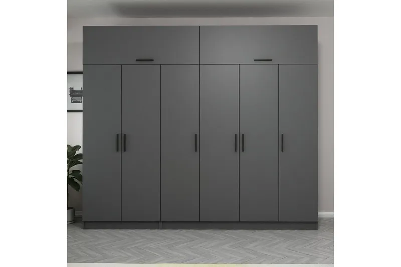 Fruitland Garderob 270 cm - Antracit - Förvaring - Klädförvaring - Garderob & garderobssystem