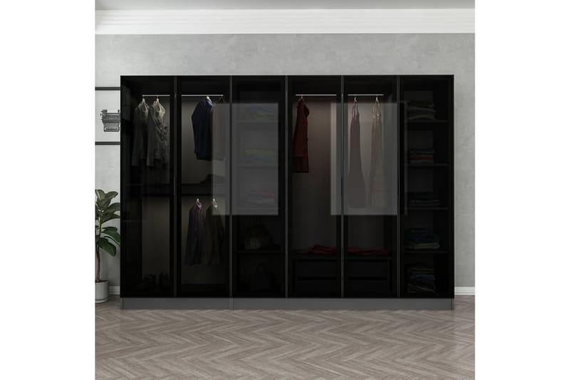 Fruitland Garderob 270 cm - Antracit - Förvaring - Klädförvaring - Garderob & garderobssystem