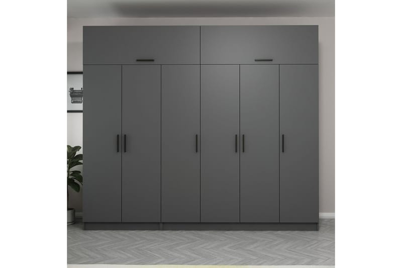 Fruitland Garderob 270 cm - Antracit - Förvaring - Klädförvaring - Garderob & garderobssystem