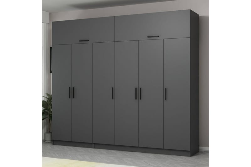 Fruitland Garderob 270 cm - Antracit - Förvaring - Klädförvaring - Garderob & garderobssystem