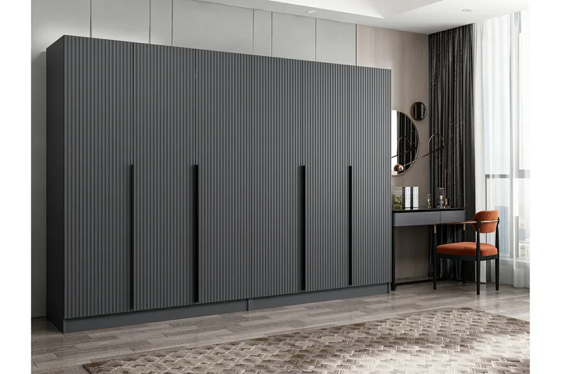 Fruitland Garderob 270 cm - Antracit - Förvaring - Klädförvaring - Garderob & garderobssystem