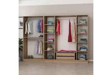Fruitland Garderob 270 cm - Brun - Förvaring - Klädförvaring - Garderob & garderobssystem
