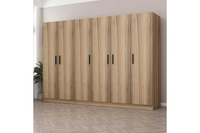 Fruitland Garderob 270 cm - Brun - Förvaring - Klädförvaring - Garderob & garderobssystem