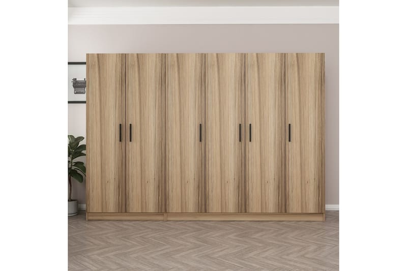 Fruitland Garderob 270 cm - Brun - Förvaring - Klädförvaring - Garderob & garderobssystem