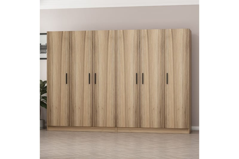 Fruitland Garderob 270 cm - Brun - Förvaring - Klädförvaring - Garderob & garderobssystem