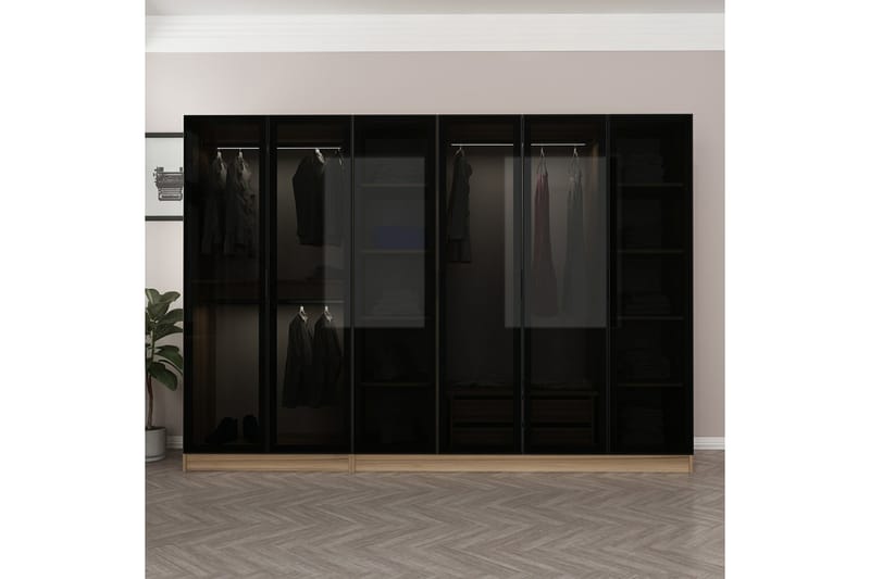 Fruitland Garderob 270 cm - Brun - Förvaring - Klädförvaring - Garderob & garderobssystem