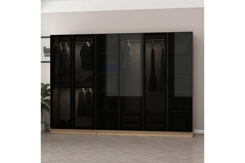 Fruitland Garderob 270 cm - Brun - Förvaring - Klädförvaring - Garderob & garderobssystem