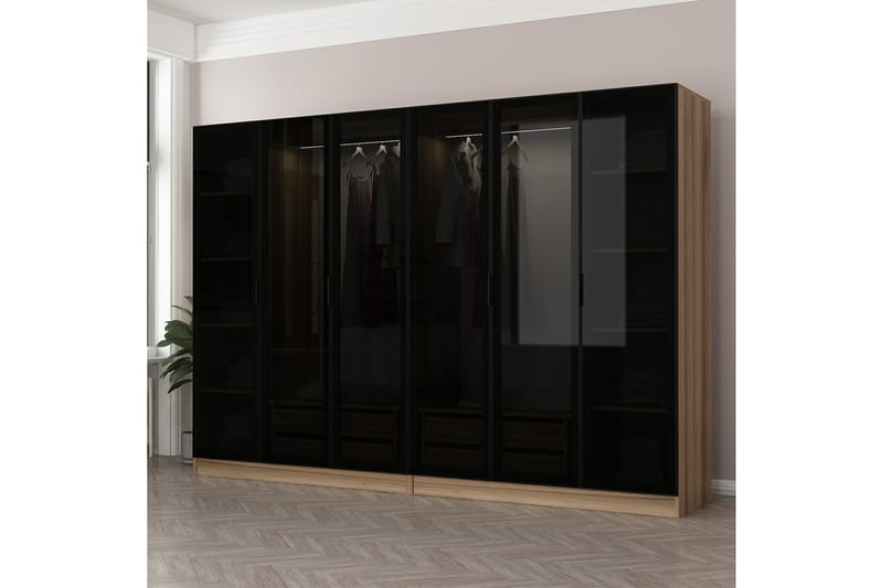 Fruitland Garderob 270 cm - Brun - Förvaring - Klädförvaring - Garderob & garderobssystem