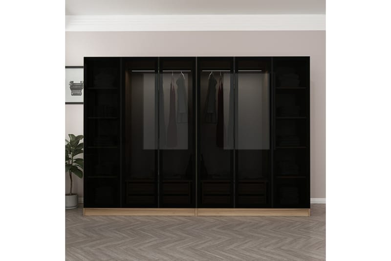 Fruitland Garderob 270 cm - Brun - Förvaring - Klädförvaring - Garderob & garderobssystem