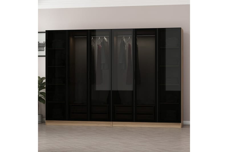 Fruitland Garderob 270 cm - Brun - Förvaring - Klädförvaring - Garderob & garderobssystem