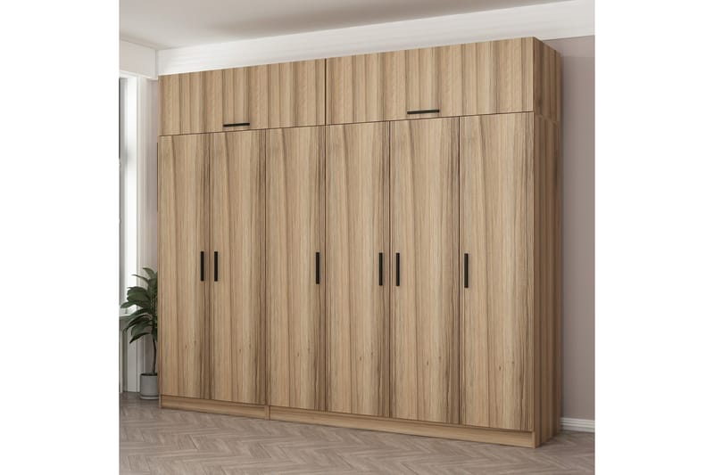 Fruitland Garderob 270 cm - Brun - Förvaring - Klädförvaring - Garderob & garderobssystem