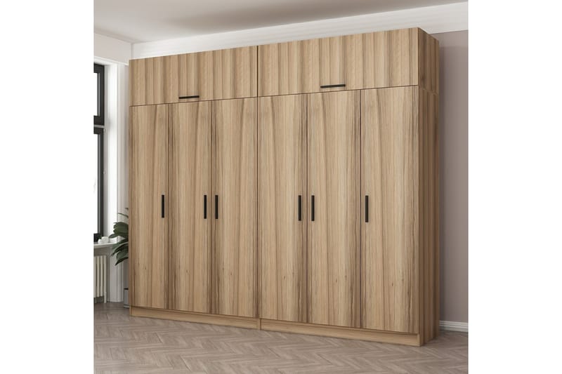Fruitland Garderob 270 cm - Brun - Förvaring - Klädförvaring - Garderob & garderobssystem