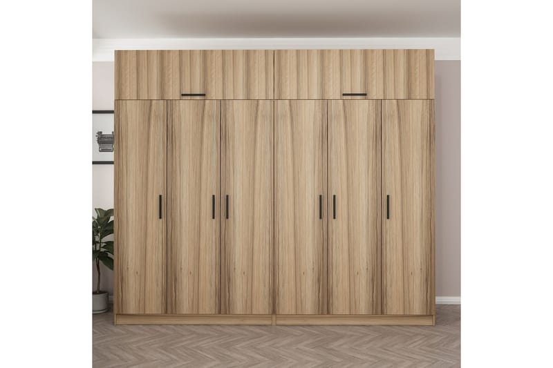 Fruitland Garderob 270 cm - Brun - Förvaring - Klädförvaring - Garderob & garderobssystem