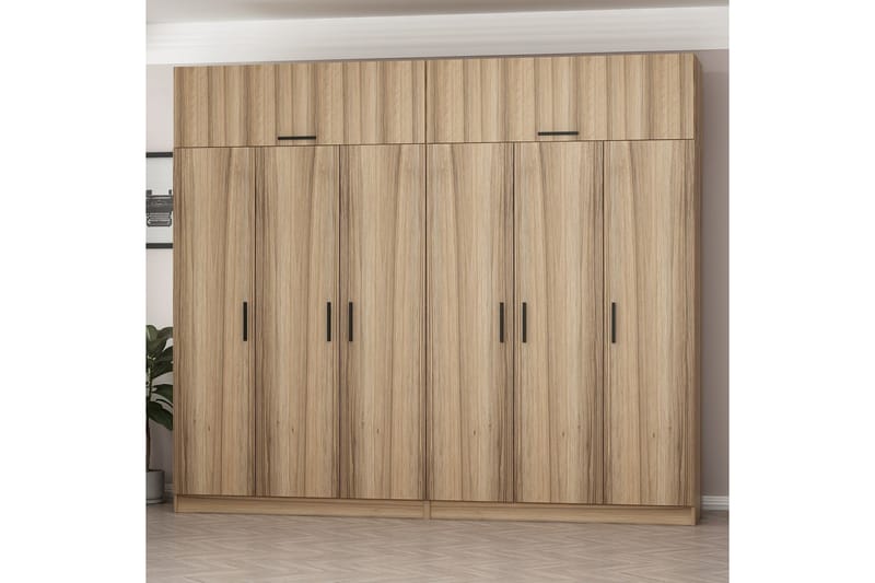 Fruitland Garderob 270 cm - Brun - Förvaring - Klädförvaring - Garderob & garderobssystem