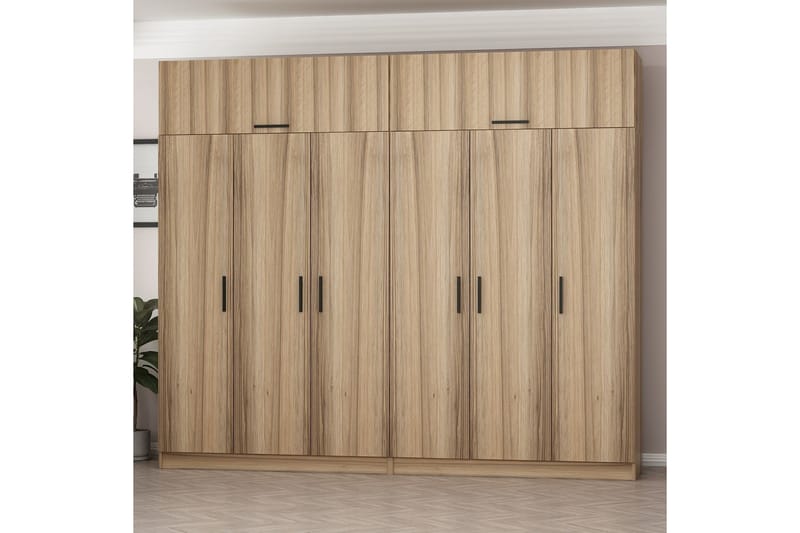 Fruitland Garderob 270 cm - Brun - Förvaring - Klädförvaring - Garderob & garderobssystem