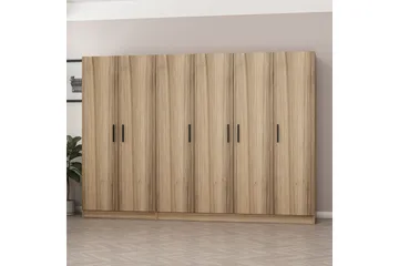 Fruitland Garderob 270 cm - Brun - Förvaring - Klädförvaring - Garderob & garderobssystem