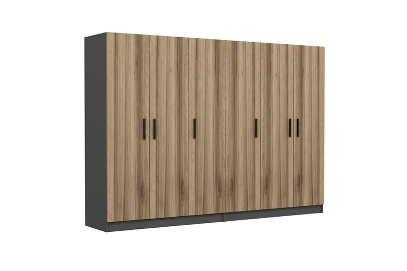 Fruitland Garderob 270 cm - Brun/Grå - Förvaring - Klädförvaring - Garderob & garderobssystem