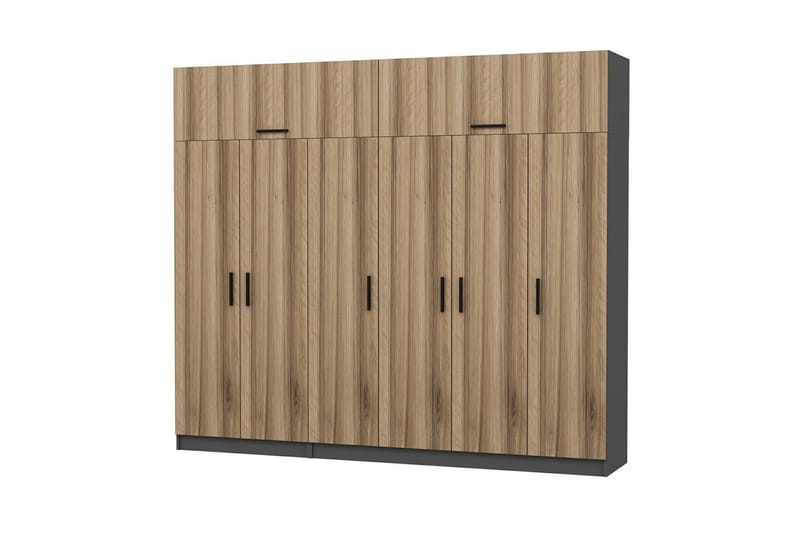 Fruitland Garderob 270 cm - Brun/Grå - Förvaring - Klädförvaring - Garderob & garderobssystem