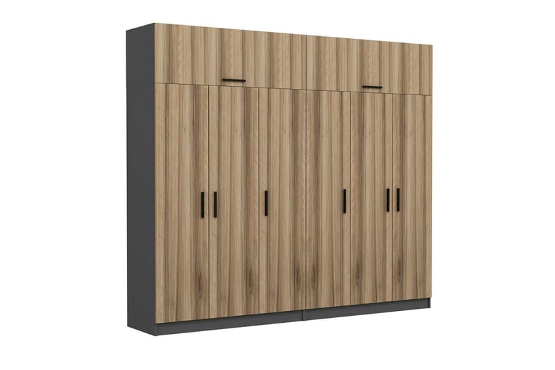 Fruitland Garderob 270 cm - Brun/Grå - Förvaring - Klädförvaring - Garderob & garderobssystem