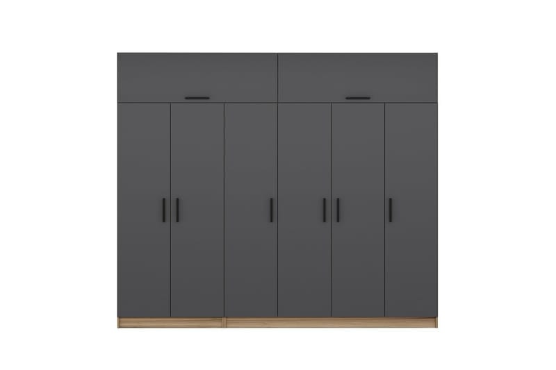Fruitland Garderob 270 cm - Grå/Brun - Förvaring - Klädförvaring - Garderob & garderobssystem