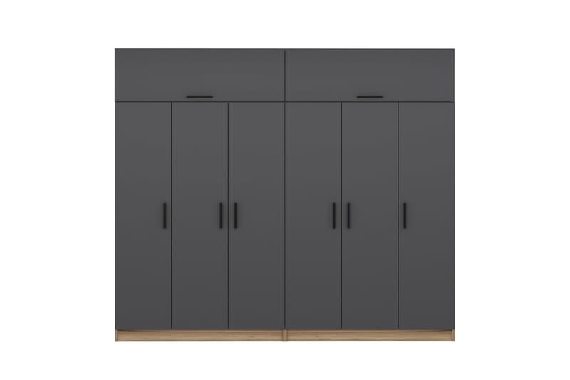 Fruitland Garderob 270 cm - Grå/Brun - Förvaring - Klädförvaring - Garderob & garderobssystem