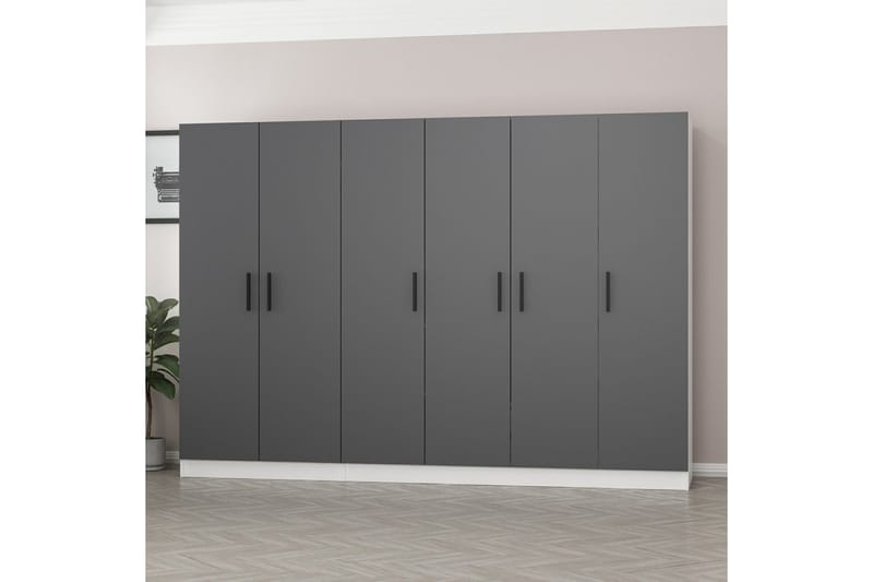Fruitland Garderob 270 cm - Grå/Vit - Förvaring - Klädförvaring - Garderob & garderobssystem
