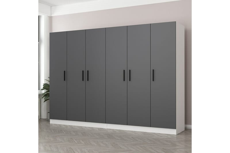 Fruitland Garderob 270 cm - Grå/Vit - Förvaring - Klädförvaring - Garderob & garderobssystem