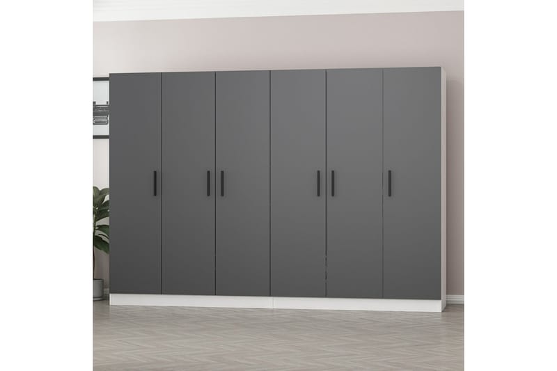Fruitland Garderob 270 cm - Grå/Vit - Förvaring - Klädförvaring - Garderob & garderobssystem