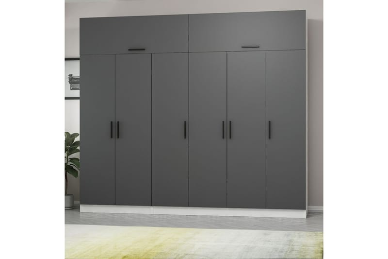 Fruitland Garderob 270 cm - Grå/Vit - Förvaring - Klädförvaring - Garderob & garderobssystem