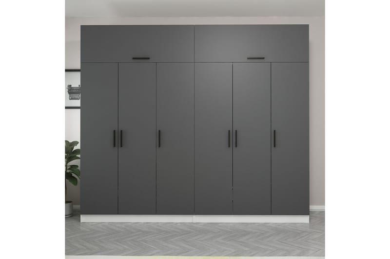Fruitland Garderob 270 cm - Grå/Vit - Förvaring - Klädförvaring - Garderob & garderobssystem