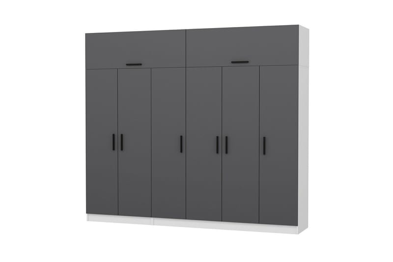 Fruitland Garderob 270 cm - Grå/Vit - Förvaring - Klädförvaring - Garderob & garderobssystem