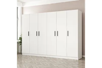 Fruitland Garderob 270 cm - Vit - Förvaring - Klädförvaring - Garderob & garderobssystem