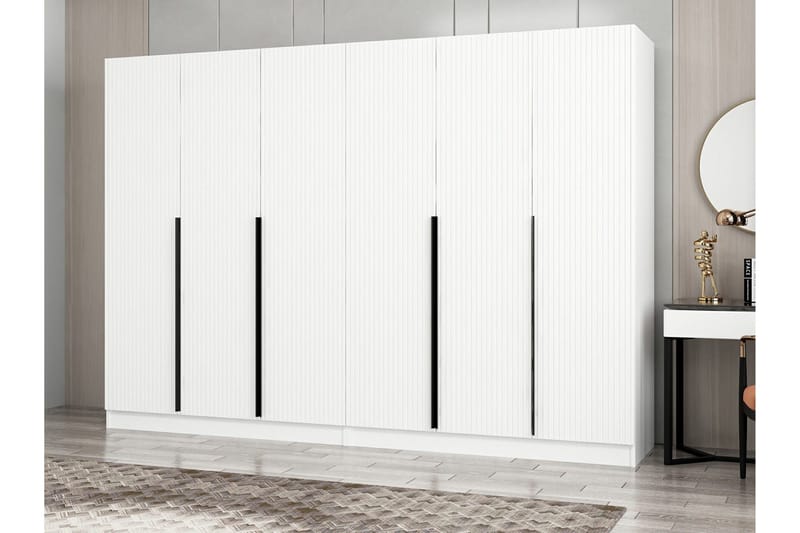 Fruitland Garderob 270 cm - Vit - Förvaring - Klädförvaring - Garderob & garderobssystem