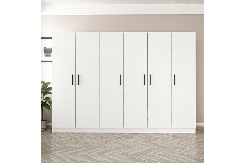 Fruitland Garderob 270 cm - Vit - Förvaring - Klädförvaring - Garderob & garderobssystem