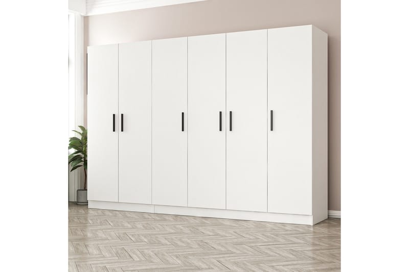 Fruitland Garderob 270 cm - Vit - Förvaring - Klädförvaring - Garderob & garderobssystem