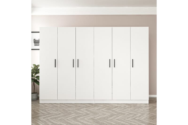 Fruitland Garderob 270 cm - Vit - Förvaring - Klädförvaring - Garderob & garderobssystem