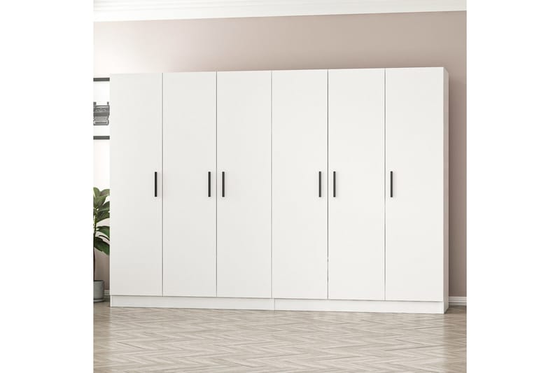 Fruitland Garderob 270 cm - Vit - Förvaring - Klädförvaring - Garderob & garderobssystem