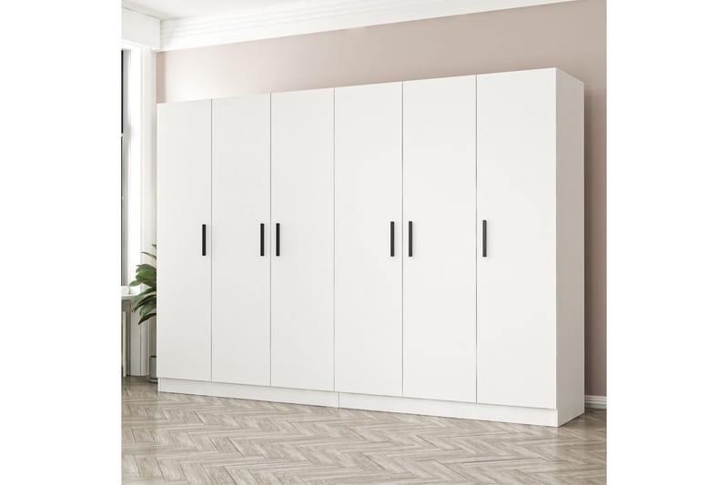 Fruitland Garderob 270 cm - Vit - Förvaring - Klädförvaring - Garderob & garderobssystem