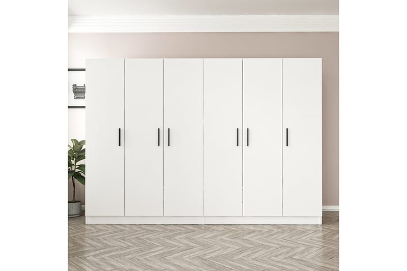 Fruitland Garderob 270 cm - Vit - Förvaring - Klädförvaring - Garderob & garderobssystem