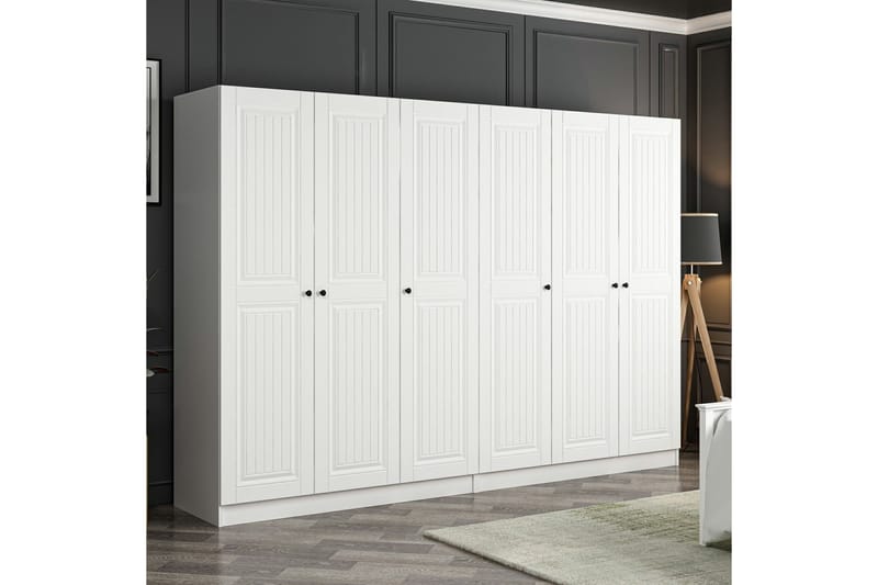 Fruitland Garderob 270 cm - Vit - Förvaring - Klädförvaring - Garderob & garderobssystem